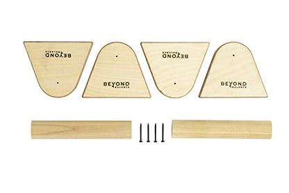 Beyond Balance Wood Parallettes Push-up Bar Dip Station for Gymnastics Calisthenics Acrobatics| Handstands Planche Push-ups L-sits Dips - style: Small