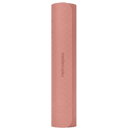 Retrospec Zuma Yoga Mat 6mm Thick Non-Slip TPE Exercise Mat | Cushioned Workout Mat for Yoga Pilates and Home Stretching | 72 x 24 with Carrying Strap