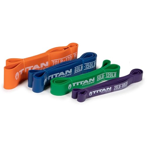 Titan Fitness 41" Heavy Multi-Pack Latex Bands, Pull-Up Bands, Resistance Band Set for Workouts, Fitness and Strength Training