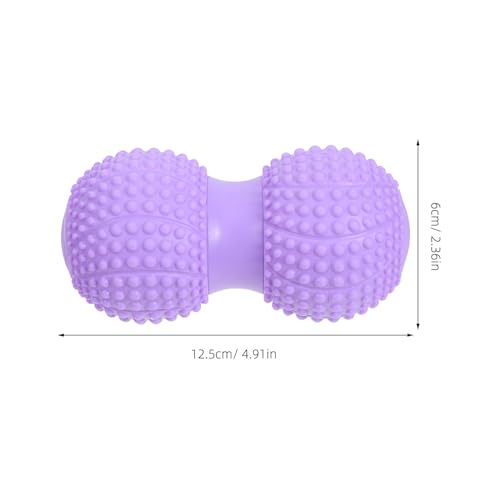 DOITOOL Peanut Massage Ball for Foot and Back Relief, Dual Lacrosse Fascia Roller with Lavender Color, Deep Tissue Trigger Point Massager for Plantar Fascia and Neck Muscle Relaxation
