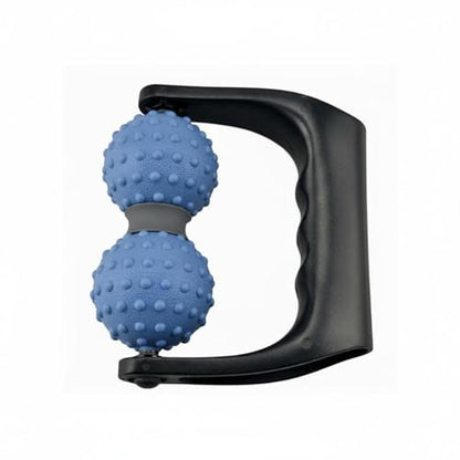 Double Ball Portable Textured Body Roller Ergonomic Peanut Massage Ball for Stretching Users, Athletes, Gym, Blue - color: Blue