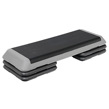 ZenStyle 43" Adjustable Aerobic Stepper Bench with 4/6/8 Inch Risers, Non-Slip Surface for Cardio, Strength Training & Home Fitness Workout