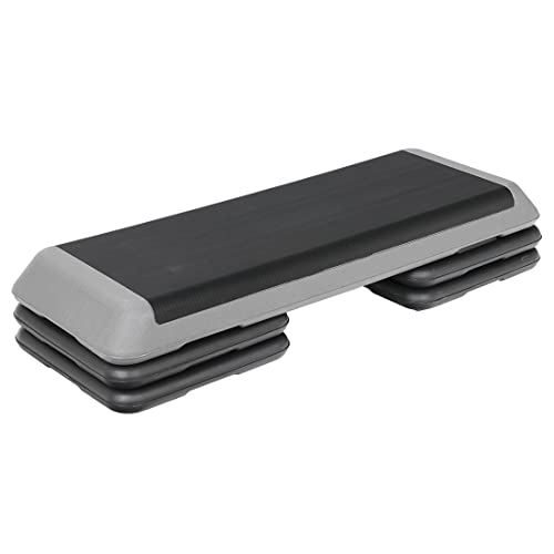 ZenStyle 43" Adjustable Aerobic Stepper Bench with 4/6/8 Inch Risers, Non-Slip Surface for Cardio, Strength Training & Home Fitness Workout