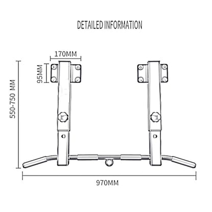 Wall-Mounted Pull-Up Bar With 4 Foam Hand Grips, Adjustable 3 Heights, Heavy-Duty Steel Fitness Bar, Supports 300kg Load