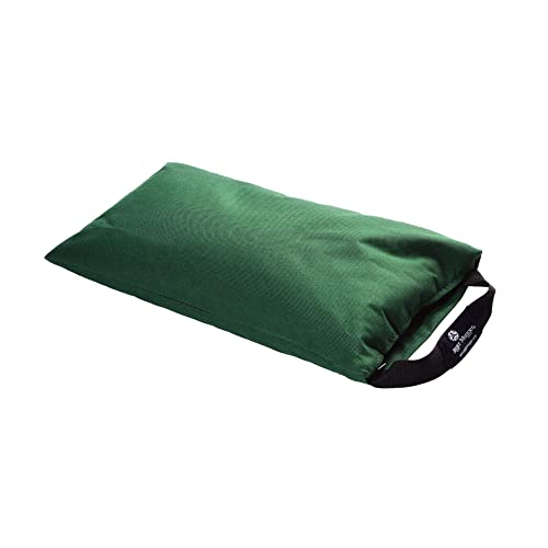 Hugger Mugger 10lb Yoga Sandbag - Adds Weight to Your Poses, Zipper Cover, Sturdy Handle, Silica Sand Filling, Durable Material - color: GREEN