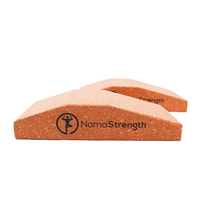 Cork Yoga Wedge Block - Non-Slip Wrist Support, Set of 2