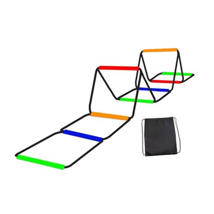 Menolana Agility Ladder Speed Ladder Foldable Workout Rugby Multifunction Home Gym Agility Training Equipment Fitness Feet Training - size: 8 Grids With Bag