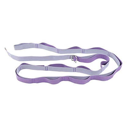 Yoga Stretching Strap, Yoga Strap for Flexibility Training, 3.1m Oxford Cloth Leg Stretcher Strap with Foam Handle and Stainless Steel Buckle, for Gym Dance Physical - color: Purple