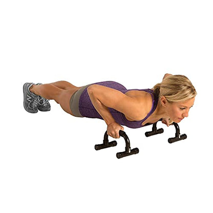 Portable, Comfortable Push Up Bars - GoFit Workout Stands with Ergonamic Handles for Floor Workouts,Black