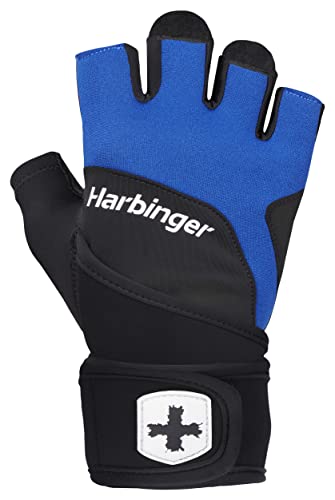Harbinger Training Grip Wristwrap Weight Lifting Gloves, Unisex - size: Medium
