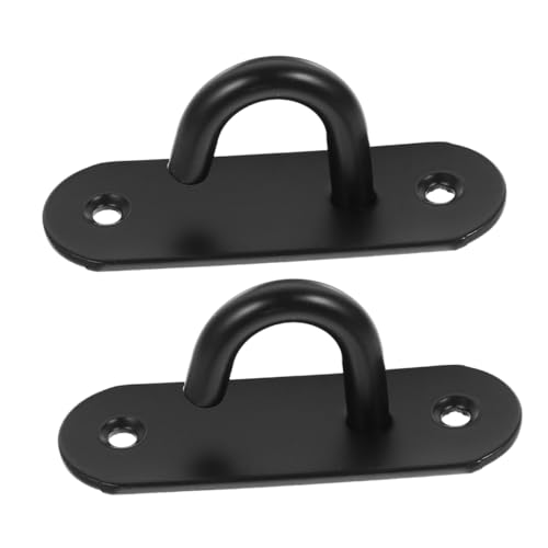 Abaodam 2pcs Stainless Steel Wall Mount Exercise Anchor Resistance Bands Fixing Hanger for Yoga Gym Home Workout