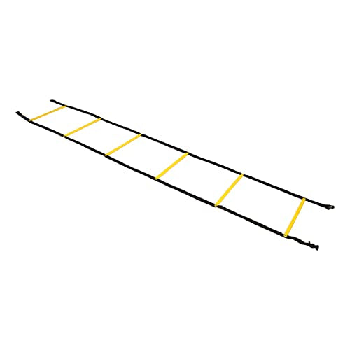 Speed Movement Training Ladder 2.6m | Fixed Rungs for Football/Basketball/Soccer Training | PP Material with Carry Bag | Improve Balance & Strength