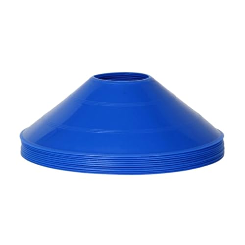 40pcs Mini Round Soccer Training Discs Soft Durable Agility Markers for Drills and Practice Small Cones - color: 12.5cm blue