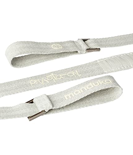 Manduka Yoga Commuter Mat Carrier - Eco-Friendly Cotton, Easy to Carry, Hands-Free, For All Mat Sizes - color: Heather Grey and Bliss