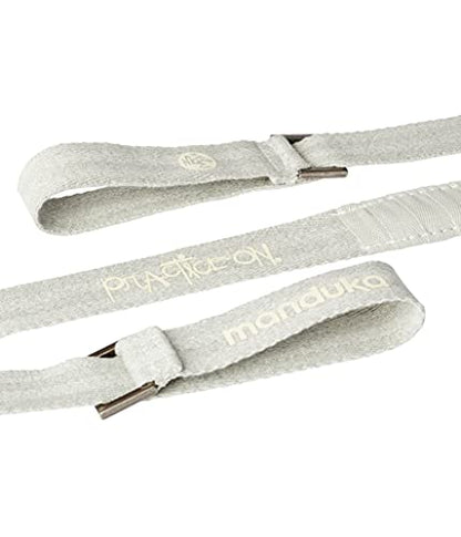 Manduka Yoga Commuter Mat Carrier - Eco-Friendly Cotton, Easy to Carry, Hands-Free, For All Mat Sizes - color: Heather Grey and Bliss