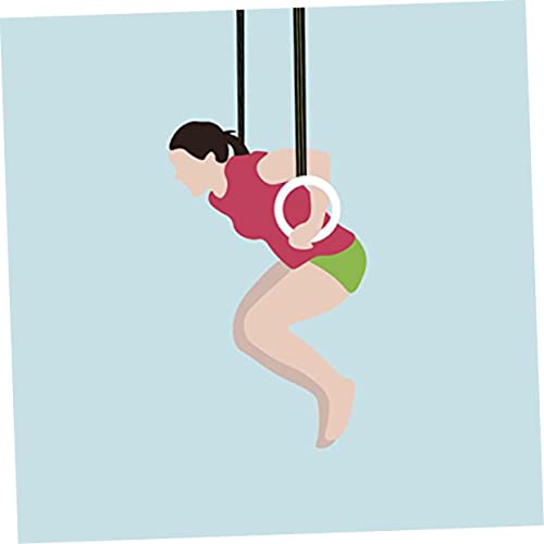Garneck Gymnastic Rings Workout Rings Exercise Rings Fitness Ring Wooden - color: Multi