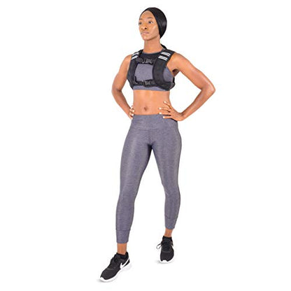 ProsourceFit Exercise Weighted Training Vest - Black - size: 8 lb