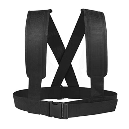 Sled Harness Tire Pulling Speed Resistance Power Belt Adjustable Weight Trainer with Pull Strap, sled pulling harness, STANDARD, ordinary