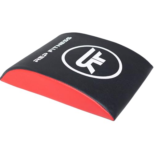 REP Fitness Ab Mat | Sit Ups | Exercise Equipment for Core Training | Thick Foam Pad for Home Gym Workouts | Lumbar Support Cushion for Back Pain Relief | Compact Fitness Mat for Abs Floor Routines - color: Red