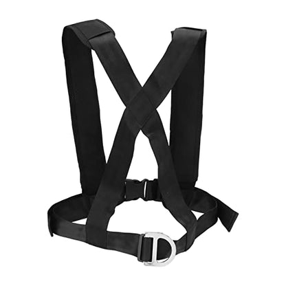 Sled Harness Tire Pulling Strap, Resistance Strength Training Shoulder Strap, Black - Padded Comfort, Durable Nylon Material, Ideal for Speed and Endurance Workouts