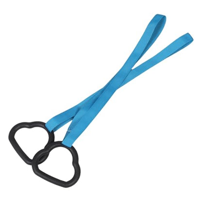 FUOYLOO Gymnastics Rings Set with Non-Slip Blue Straps, Indoor Fitness Climbing Rings for Home Exercise, Adjustable Hanging Workout Equipment and Adults