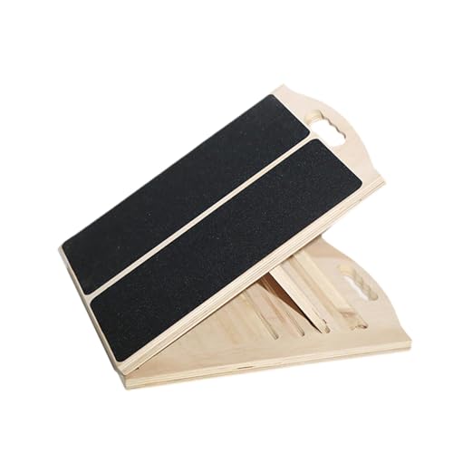 Wooden Slant Board for Calf Stretching, Foldable & Adjustable, 40cm x 29.5cm (15.75" x 11.61") Portable Calf Stretcher for Ankles, Feet, Legs