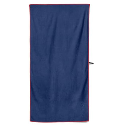 Flow Hydro Sport Towel - Microfiber Quick Dry Swimming Towels for Swim, Pool, Triathlon, and Other Water Sports in Medium, Large, Extra Large, and Hooded Sizes (Navy, Large (60" x 30"))