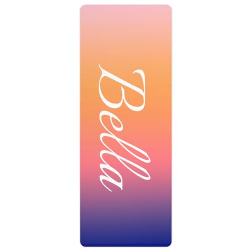 Custom Name Yoga Mat,Personalized Travel Yoga Exercise Mat,Non Slip,Perfect for Kids & Adults,Gradient Color D Series - color: Style 14
