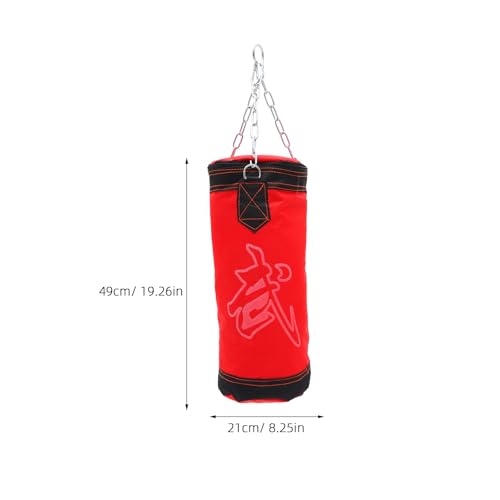 PRETYZOOM Boxing Sandbag Kick Sandbag Thickened Hanging Empty Punching Bag Red Hollow Fitness Training Bag for Adult Workout and Karate Practice