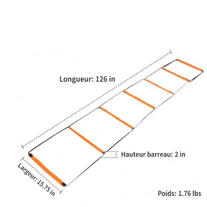Kids Agility Ladder, Speed Ladder Training for Football & Soccer, 15ft Agility Speed Ladder with Storage Bag, Team Conditioning Equipment, Flitting Agility Ladder 8 Grid - style: Flitting Agility Ladder 8 Grid