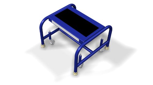 Tri-Arc WLSR001163-WM 1-Step Mobile Steel Step Stand with Anti-Slip Tread, 16-Inch Wide