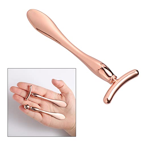 2 Pcs Metal Eye Cream Applicator Face Roller Massager Tool,Eye Massage Wand Stick Women for Facial Massager for Reducing Puffiness Wrinkle gift for women