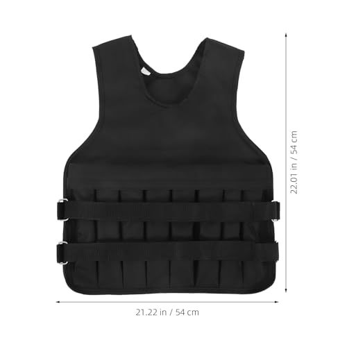 Cabilock Adjustable Weighted Vest for Men Gym Strength Training Running Fitness Oxford Cloth Multi-functional Replaceable Weight Design Sports Sandbag Vest