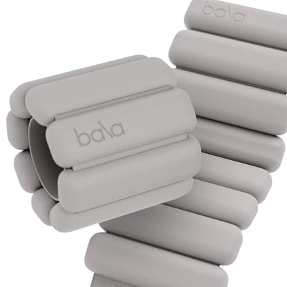 Bala Bangles Wrist & Ankle Weights for Women & Men, Home Gym Equipment - color: Heather, size: 1 LB