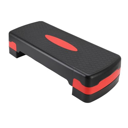 Adjustable Height Exercise Step Aerobic Platform 3-12 Inch Step Adjustable for HIIT Aerobics Rehabilitation with Space Saving Space Design Compact Non-Slip Base for Full Body Workout