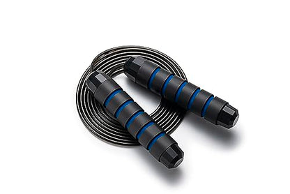 BOOMIBOO Jump Rope, Adjustable Jump Ropes,Skipping Rope Tangle-Free Rapid Speed with Ball Bearings for Women Men Kids,Exercise & Slim Body Jumprope at Home School Gym - color: Blue
