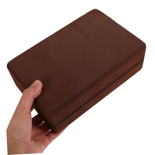 Thickened Non-slip Yoga Block for Pilates and Fitness High Density Foam Brick for Stability Flexibility and Balance Support in Exercise and Meditation Easy to Clean Brown Yoga
