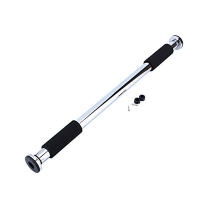 Door Pull Up No Screws Pull Up D Chin Multi Purpose Indoor Gym for Home Gym Exercise Electroplate Steel with Non Slip Foam Pads Rubber Stoppers
