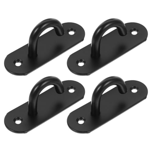 4pcs Heavy Duty Resistance Bands Wall Anchor Hooks, Stainless Steel Yoga Strap Fixing Hangers for Home Gym Ceiling Mount, Workout Equipment Attachments for Strength Training