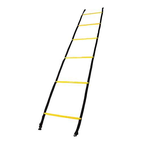 Speed Movement Ladder 2.6m | Fixed Rungs for Football/Basketball/Soccer Training | Portable Training Equipment with Carry Bag