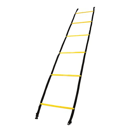 Speed Movement Ladder 2.6m | Fixed Rungs for Football/Basketball/Soccer Training | Portable Training Equipment with Carry Bag