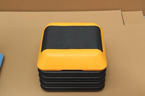 16"x16" Adjustable High Step Aerobic Platform With 4 Risers, Height-Adjustable Step Aerobics Platform For Home Gym Exercise Fitness Workout Yellow As shown One size