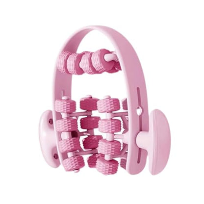 Leg Roller for Muscle Recovery and Deep Tissue Relief for Indoor Yoga and Fitness, Pink Red - color: Pink Red
