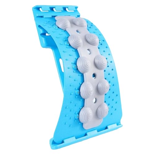 Adjustable Back Stretcher - 4 Level Lumbar Board, Manual Spinal Massager, Ergonomic Muscle Comfort Design, Figure Correction Tool, Shoulder Nerve Relaxation, Slouching Prevention Aid, Home Remedy Use - color: Blue