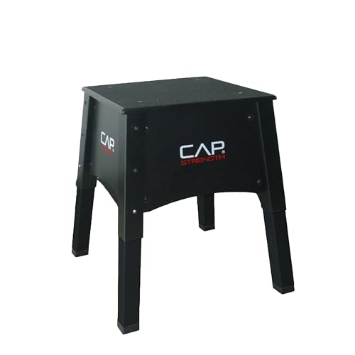 Adjustable Plyometric Jump Box – 3 Height Levels (14”, 18”, 22”) Steel Plyo Box with Non-Slip Platform for Speed, Agility and Vertical Jump Training