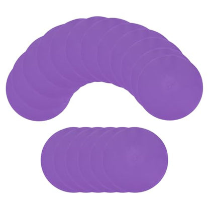 Spot Markers for Agility Dot, Non-Slip Poly Spots Floor Dots Flat Field Soccer Training Equipment 9 in & 18 Pcs & Purple -Fitting for (Gym/Sports/Training/PE Games/Dance)