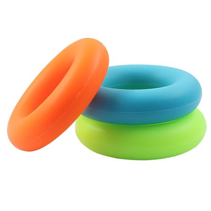 3 Pack Silicone Grip Strength Trainer Ring Set - Hand Grip Trainer Grip Strengthener for Enhanced Muscle Strength & Rehabilitation(3 Resistance Levels)