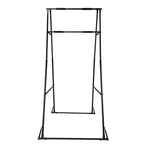 Foldable Power Tower Workout Station Adjustable Multifunctional Exercise Rack for Home Gym Strength Training