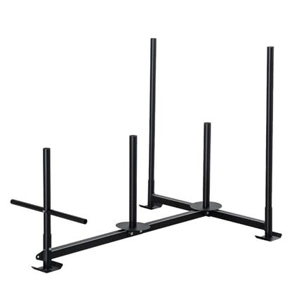 Prowler Weight Sled for Training - Workout Sled with Replaceable Feet, High & Low Handles, Metal Skis for Extra Resistance - Easy Storage Sled Pull and Push,300LB
