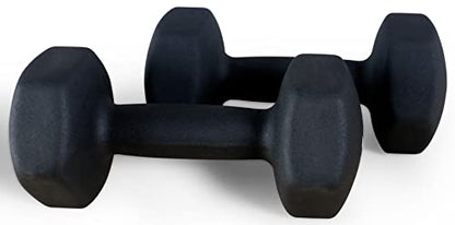 Fitvids Neoprene Dumbbell Hand Weights, Anti-Slip, Anti-roll, Hex Shape Colorful, Pair or Set with Stand - style: 15-Pound, Pair